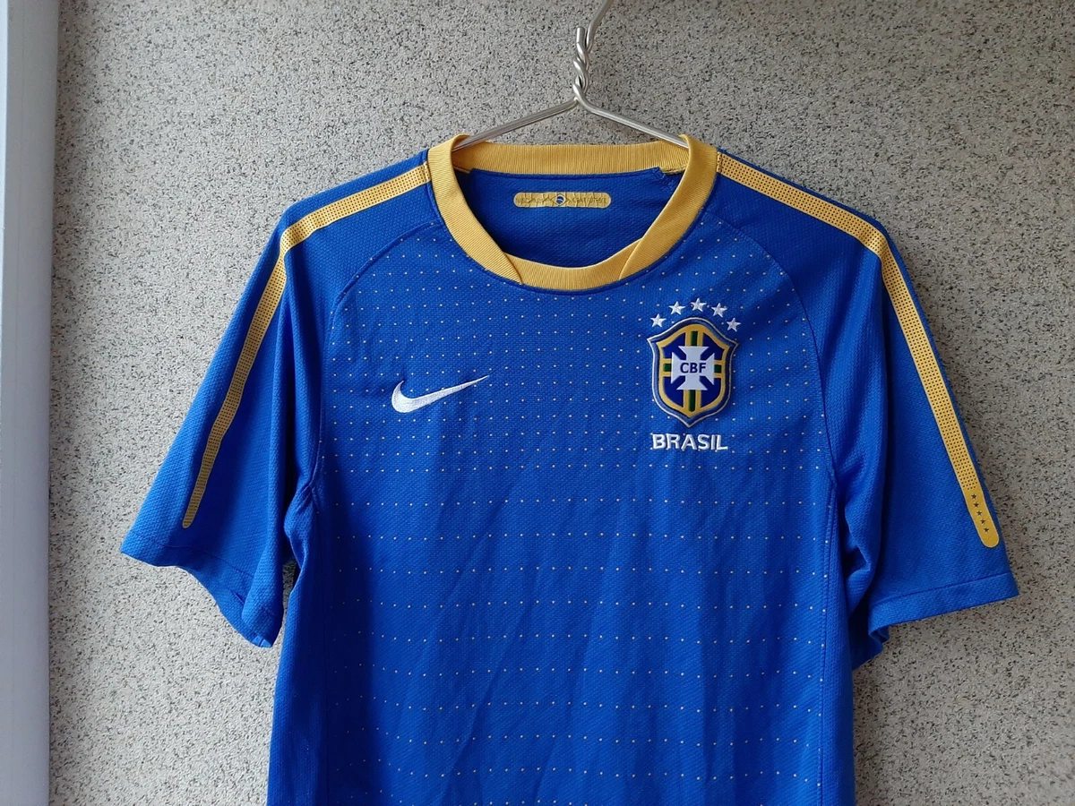 NIKE BRAZIL 2012 AWAY JERSEY BLUE - Soccer Plus