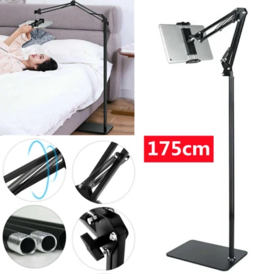 Hands Free Floor Stand Adjustable Bed Clip Holder For Tablet iPad iPhone Switch - image 1 of 4