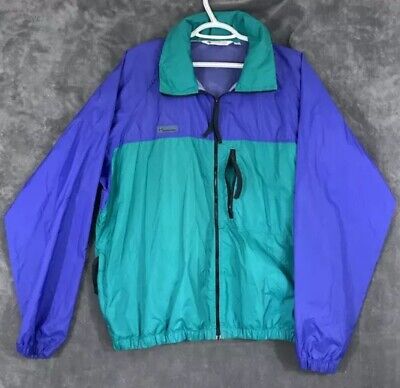 Vtg 90s Columbia Mens Windbreaker Jacket Full Zip Packable Vtg 90s Columbia Mens Windbreaker Jacket Full Zip Packable