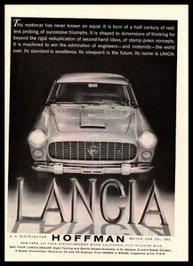 1960 Lancia Flaminia Berlina Hoffman Motor Car Co. Inc New York Vintage Print Ad