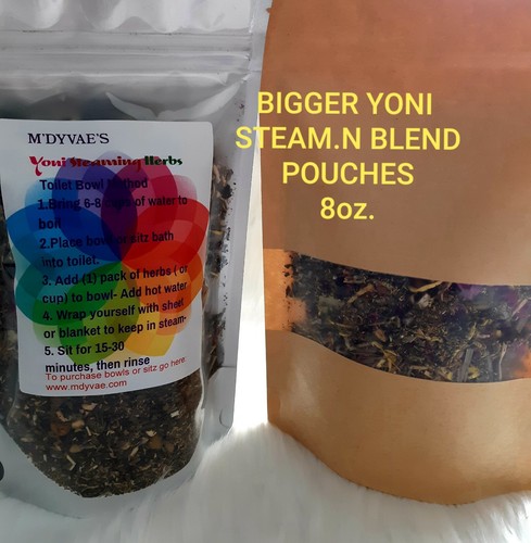 Yoni Steaming Blend (Organic Detoxing Herbs) New LARGE Pouches-8oz.