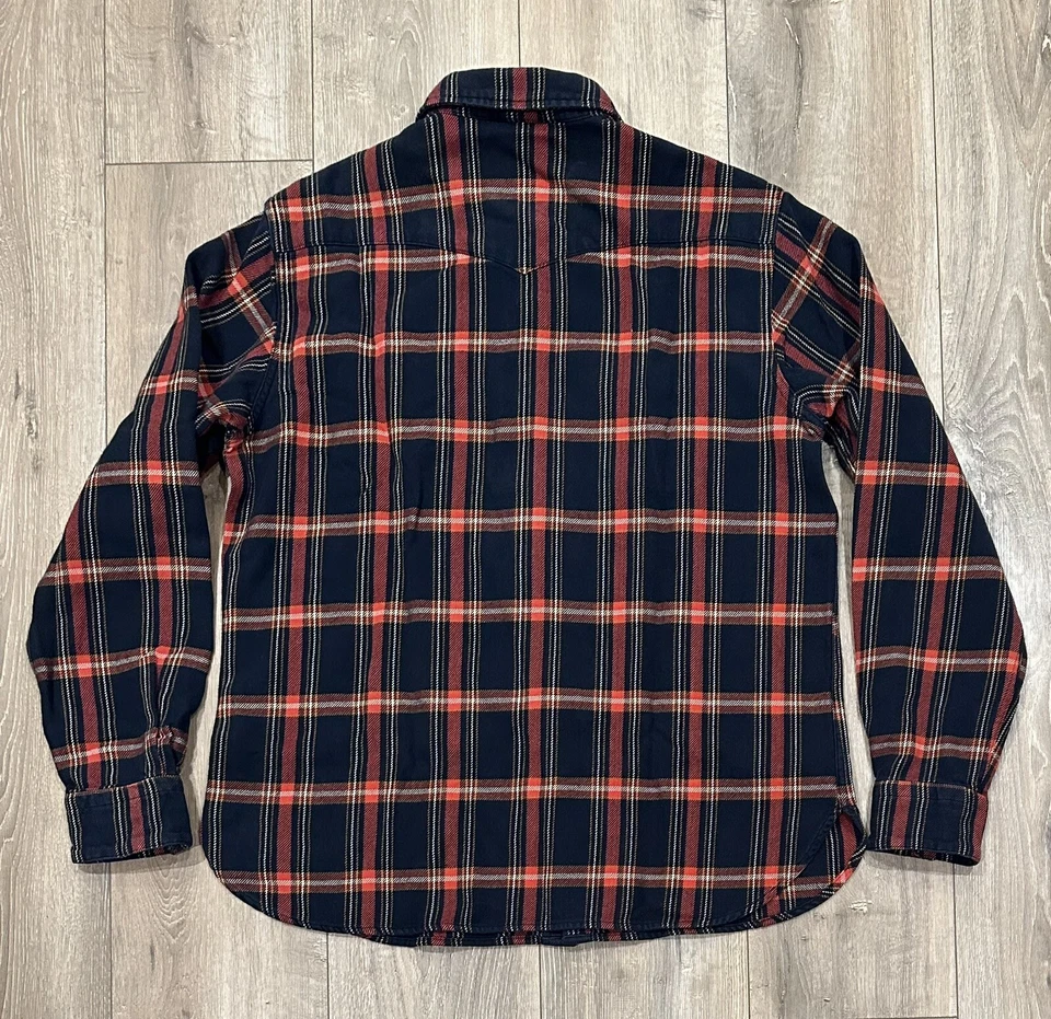 Camisa occidental grande de franela a cuadros manga larga a presión REMINGTON ARMS CO. para hombre Foto 2 de 4