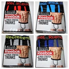 REEBOK 3 Pack TRUNKS Stretch Performance Training Underwear NWT