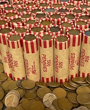 LINCOLN WHEAT CENT 1909-1958 US COINS 50 Cents PENNY ROLL