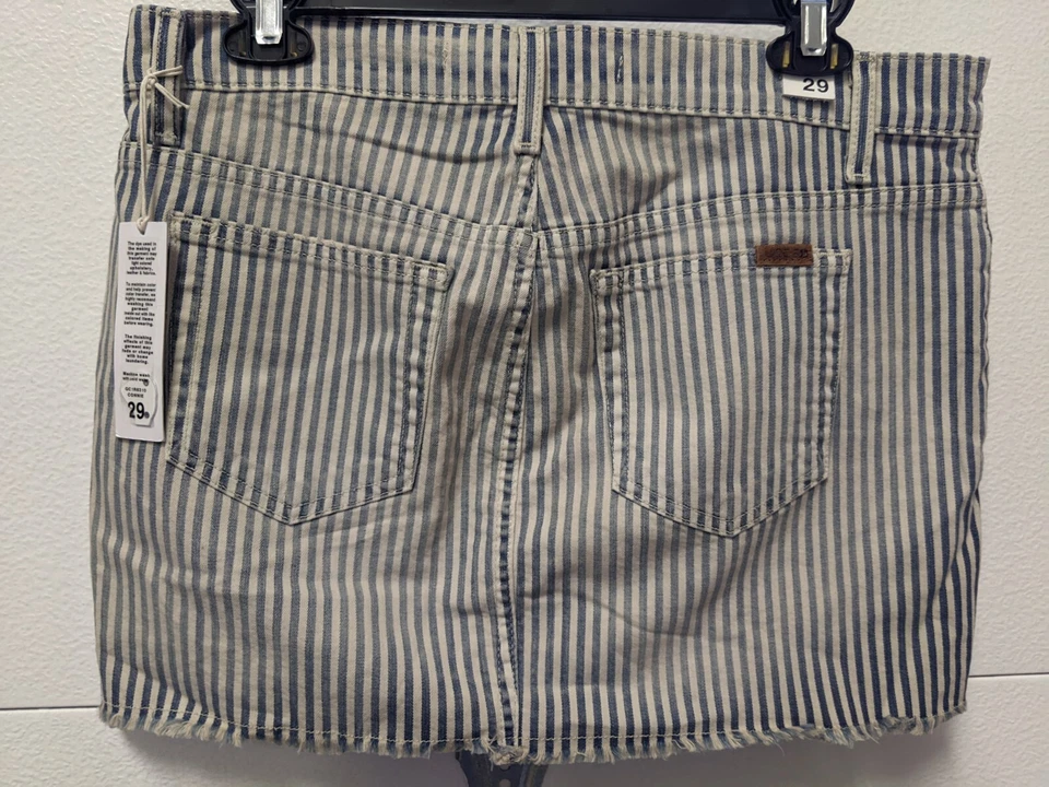 Новый с Ярлыками Joe's джинсы в полоску мини джинсовой ткани юбка необработанный кромки 29 - Изображение 2 из 3