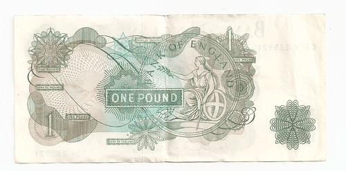 1960-1977 Bank of England One Pound Bank Note - 第 2/2 張圖片