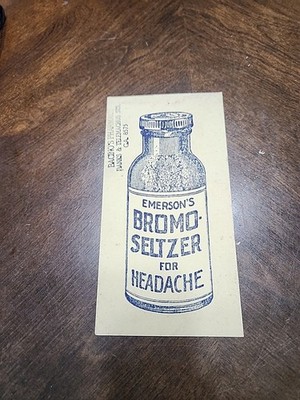 Bacino's Pharmacy New Orleans Advertisement Emerson's Bromo Seltzer