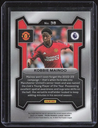 2023-24 Panini Prizm Premier League #38 Kobbie Mainoo Rookie - Picture 2 of 2