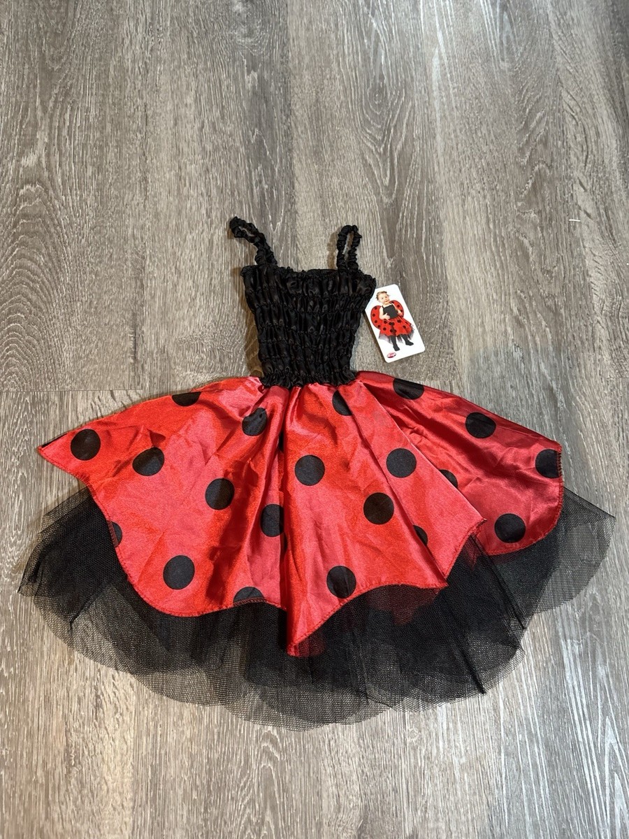 NEW Ladybug Halloween Costume Red Black Polka Dot Dress Baby 6-12 Months |  eBay