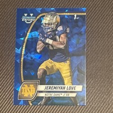 Jeremiah Love 2024 Bowman Chrome University Sapphire 1st Note Dame / Cardinals 