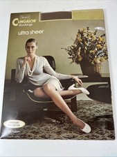 Vintage Sears Cling-alon Ultra Sheer Stockings Nylon Information Tag Missing