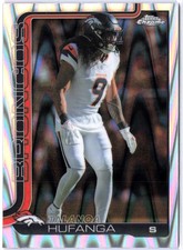 2025 TOPPS CHROME FOOTBALL REFRACTOR RAYWAVE SILVER TALANOA HUFANGA