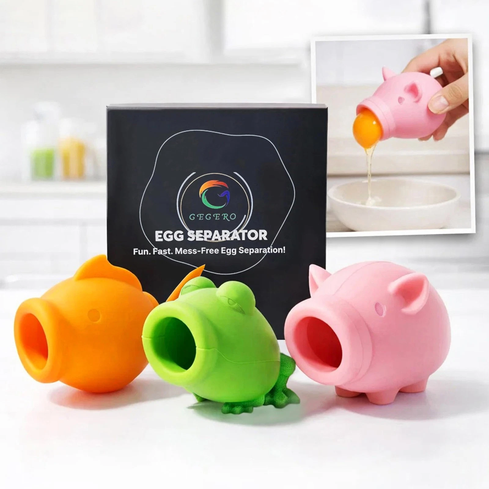Egg Yolk Separator, Food Grade Silicone, Dishwasher Safe Kitchen Gadget for C...
Opens in a new wind