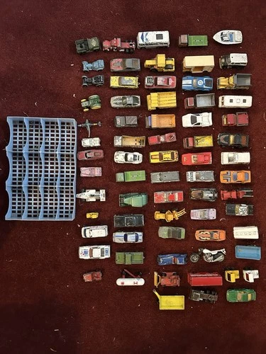 Vintage Diecast Vehicle Lot – Matchbox/Hot Wheels Style– Cars Trucks Misc– As-Is