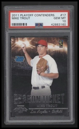 2011 Playoff Contenders - Season Tickets Mike Trout #17 (RC) PSA-10