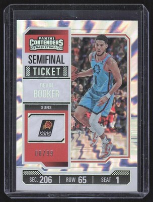 2023-24 Panini Contenders #85 Devin Booker Semifinal Ticket #/99