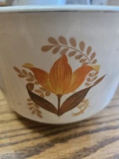 Bakerite Vintage 1940,  "Orange Tulip" 4.5 & 6" 4"Deep. 22k