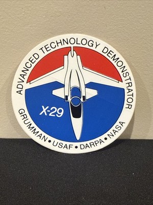 Grumman Aerospace ATD USAF X-29 Demonstrator DARPA NASA Jet Sticker  New NOS 90s