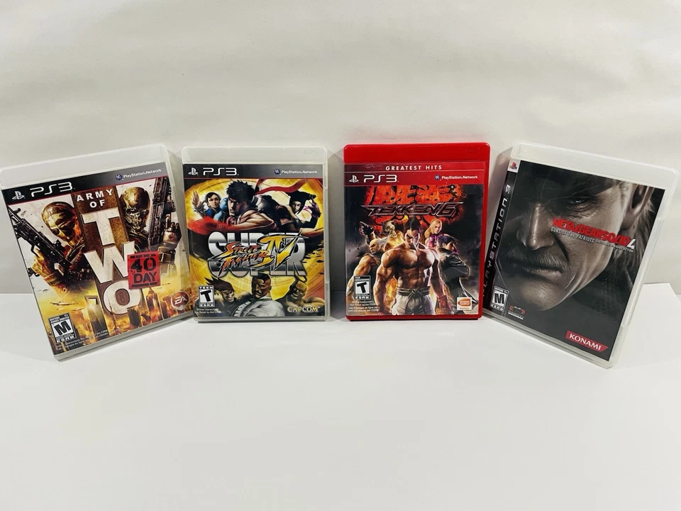 Lote de 4 Juegos Sony PS3 Tekken6 - Super Street Fighter - Army Of 2 - MetalGearSo Foto 2 de 4