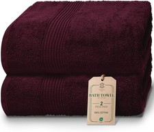 HomeBurg Luxe 2-Piece Bath Towel Set   Large Soft Cotton Towels 27X54 inches