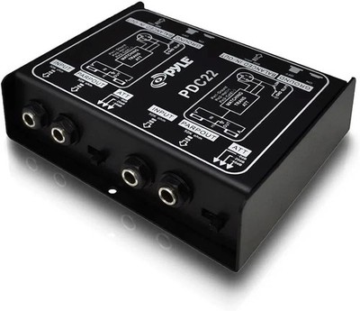 Pyle Pro PDC22 Dual Direct Box passive Direct Injection Box rauscharme Gitarre Con