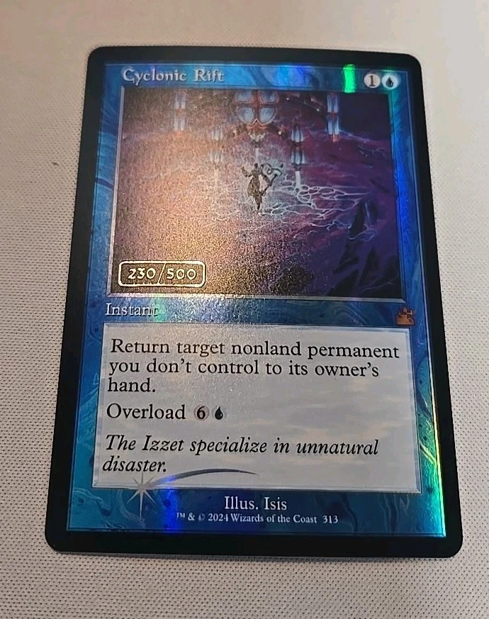 Cyclonic Rift (Retro Frame) (Serial Numbered #230) Ravnica Remastered Foil - Image 2 of 3