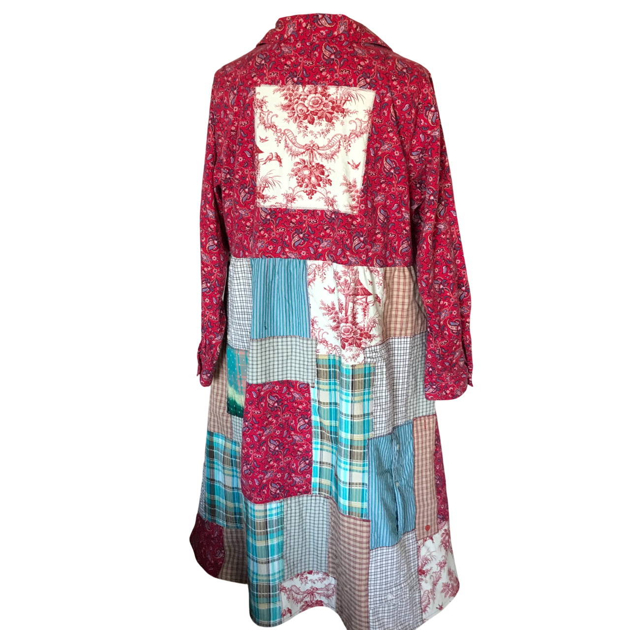 Handmade Boho Patchwork Duster: Heavyweight Hippi… - image 2
