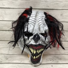 Adult Halloween Big Teeth Clown Mask Latex Ho...