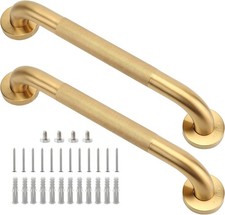 Shower Grab Bar, 2 Pack 16 Inch Gold Bathroom Grab Bar, 1.25" Diameter 304