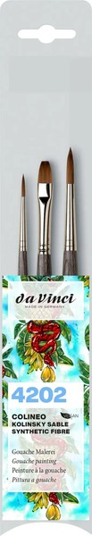 da Vinci Pinselset Colineo Gouache-Malpinsel, 3Er Set | da Vinci Serie 4202-image
