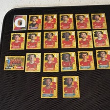 Panini FIFA World Cup 2026 Belgium full team Gold Crumple stickers