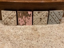 2 sets of vintage wood painted Victorian rosettes