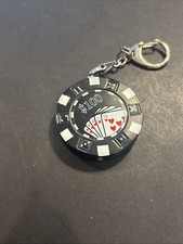 Black Casino Poker Chip 100 Refillable Butane Cigarette Lighter Working As Is