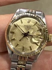 Rolex Oyster Perpetual Date Ladies Watch Two Tone 26mm 6517 1970 Vintage