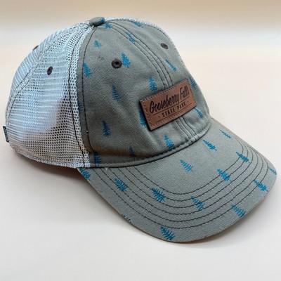 Legacy Gooseberry Falls State Park Hat Green Blue Tree Print Mesh Baseball Cap