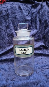 Antique Apothecary  Pharmaceutical Glass Bottle with stopper