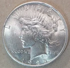 1923 Peace Silver Dollar Brilliant Uncirculated MS Quality W/Luster.  Nice Coin!