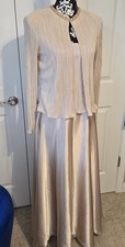 Cache 2 Piece Sleeveless Long Evening Gown Formal "Mother Of" Dress Wedding Sz 6