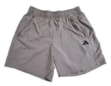 Adidas Aeroready Shorts Men's Large Brown Tan Woven Run Gym Summer Essentials