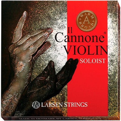Larsen Strings Il Cannone Soloist Violin String Set 44 Size Med Gauge, Ball End