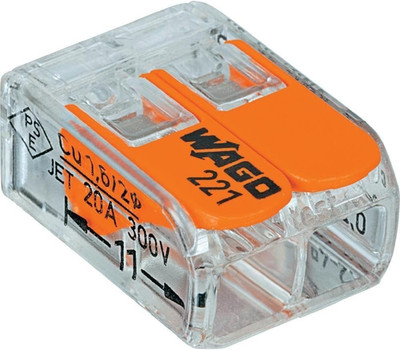 221-412 LEVER-NUTS 2 Conductor Compact Connectors 200 PK
