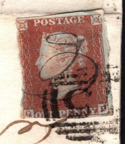 GB 1d Cover 1844 MANUSCRIPT CANCEL *Curdworth Penny Post* RARE Birmingham 496e - Picture 9 of 9