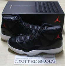 NIKE AIR JORDAN 11 RETRO 72-10 BLACK RED 378037-002 Mens US 10 Size bred concord