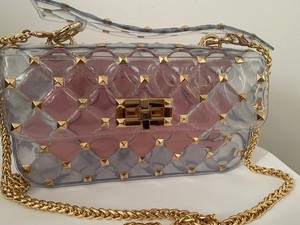 clear studded bag