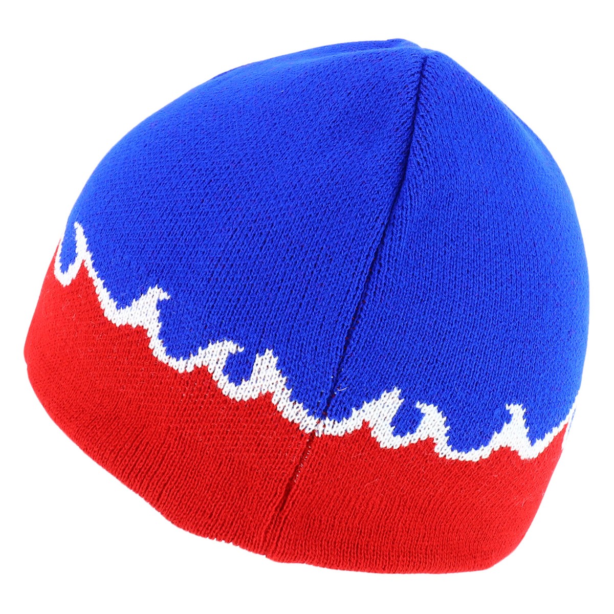 Armycrew Reversible Flame Pattern Knit Beanie - Warm Stretchy Hat For Winter Sports