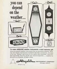 1964 Airguide Weather Instruments Chicago Holiday PRINT AD A Most Welcome Gift
