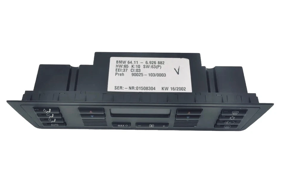 PANEL DE CONTROL CLIMÁTICO TEMPERATURA DIGITAL BMW X5 (E53) CALEFACCIÓN AC 00-06 18 PIN Foto 2 de 4