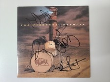 Dave Grohl Taylor Hawkins Foo Fighters Autographed Signed Resolve 45  Vinyl COA
