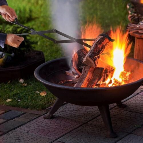 Heavy-Duty 26-Inch Fireplace Tongs - Safe Log Grabber for Indoor/Outdoor Use - Picture 7 of 11