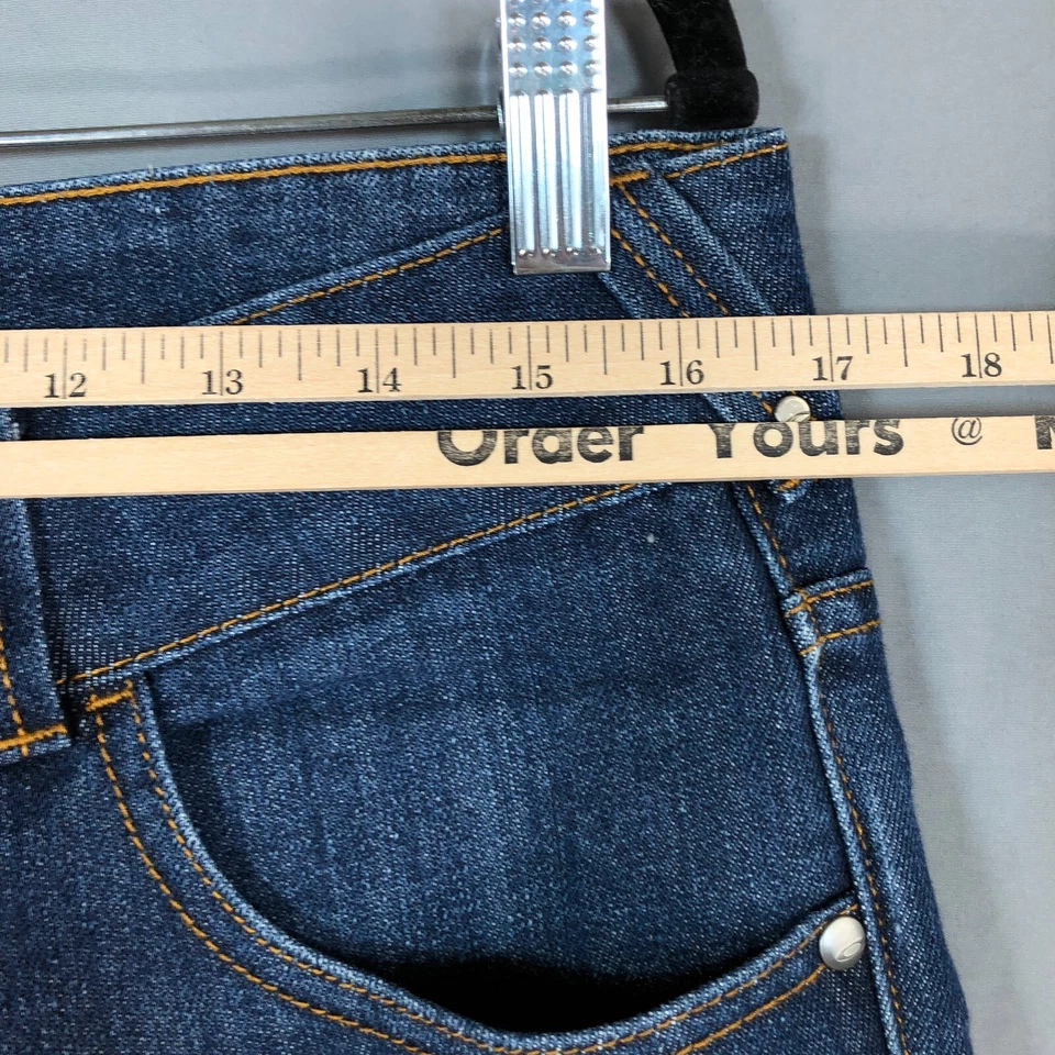 Pantalones de mezclilla Oakley para mujer talla 29 azul corte bota tiro bajo lavado medio Foto 3 de 4